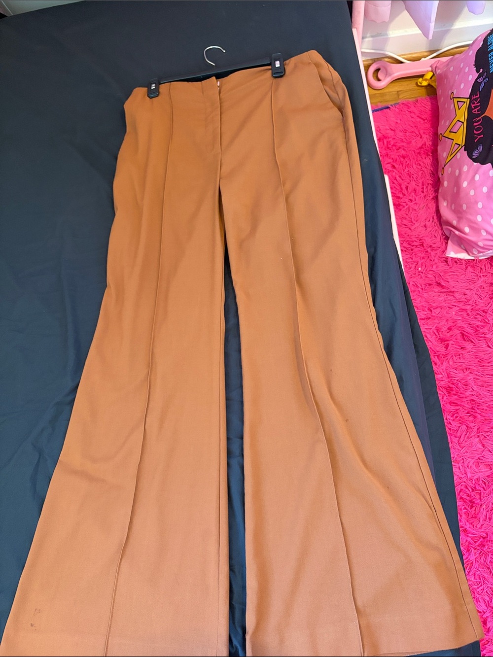 Ann Taylor Wide-Leg Trousers in Camel